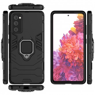 Ring Armor Case Kickstand Tough Rugged Cover for Samsung Galaxy S20 FE 5G black