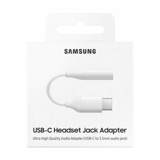 Samsung sluchátkový adaptér 3,5 mm Mini Jack (samice) – USB typu C (samec) Bílá (EE-UC10JUWEGWW)