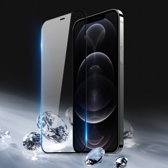 Dux Ducis 10D Tempered Glass Tough Screen Protector Full Coveraged with Frame for iPhone 12 Pro / iPhone 12 black (case friendly)