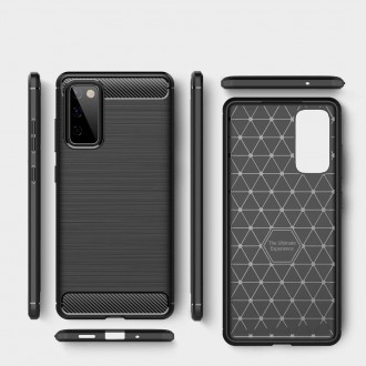 Carbon Case Flexible Cover Sleeve for Samsung Galaxy S20 FE 5G black