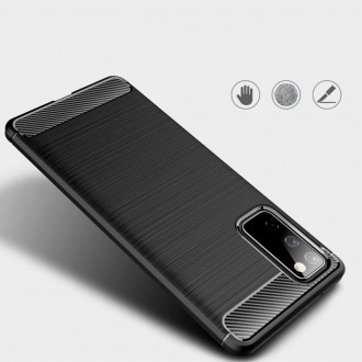 Carbon Case Flexible Cover Sleeve for Samsung Galaxy S20 FE 5G black