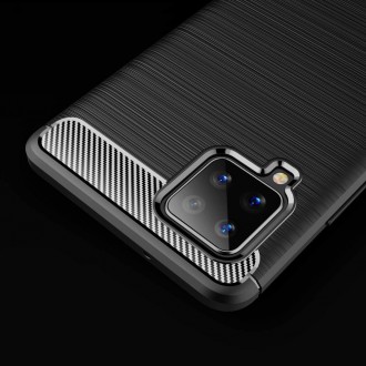 Carbon Case Flexible Cover TPU Case for Samsung Galaxy A42 5G black