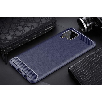 Carbon Case Flexible Cover TPU Case for Samsung Galaxy A42 5G black