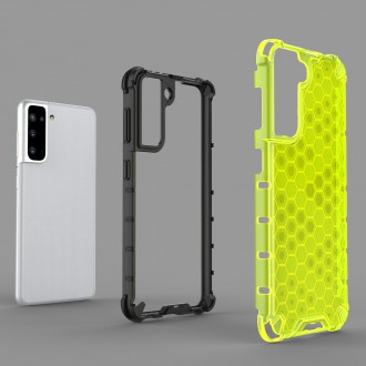 Honeycomb Case armor cover with TPU Bumper for Samsung Galaxy S21 5G black