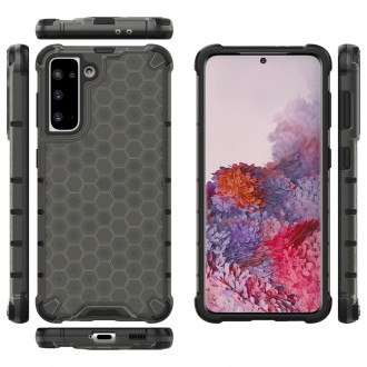 Honeycomb Case armor cover with TPU Bumper for Samsung Galaxy S21 5G black