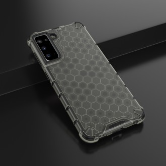 Honeycomb Case armor cover with TPU Bumper for Samsung Galaxy S21 5G black