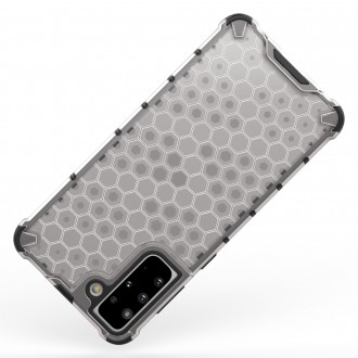 Honeycomb Case armor cover with TPU Bumper for Samsung Galaxy S21+ 5G (S21 Plus 5G) black