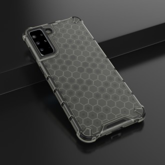 Honeycomb Case armor cover with TPU Bumper for Samsung Galaxy S21+ 5G (S21 Plus 5G) black