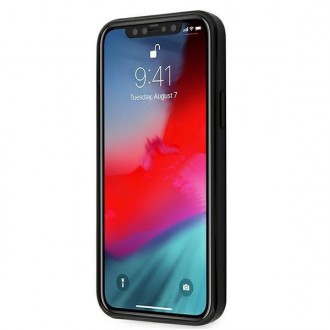 Ferrari FERCAHCP12SBK iPhone 12 mini 5,4&quot; černý/černý pevný obal On Track Real Carbon