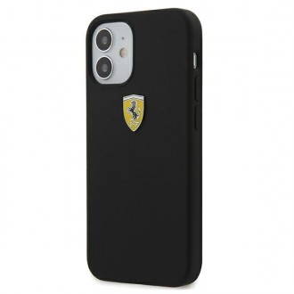 Ferrari FESSIHCP12SBK iPhone 12 mini 5,4&quot; černý/černý pevný obal On Track silikon