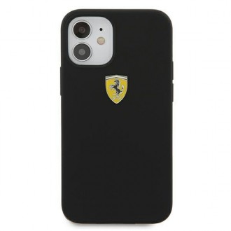 Ferrari FESSIHCP12SBK iPhone 12 mini 5,4&quot; černý/černý pevný obal On Track silikon