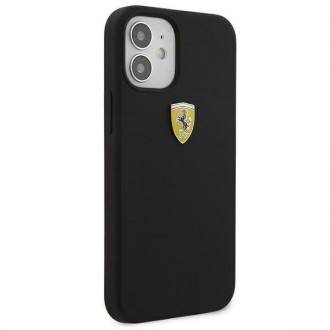 Ferrari FESSIHCP12SBK iPhone 12 mini 5,4&quot; černý/černý pevný obal On Track silikon