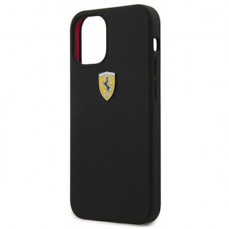 Ferrari FESSIHCP12SBK iPhone 12 mini 5,4&quot; černý/černý pevný obal On Track silikon