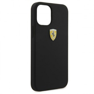 Ferrari FESSIHCP12SBK iPhone 12 mini 5,4&quot; černý/černý pevný obal On Track silikon