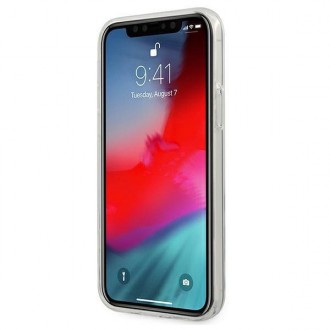 Guess GUHCP12L3D4GIRBL iPhone 12 Pro Max 6,7&quot; opálový/duhový pevný obal 4G kolekce 3D vzorů