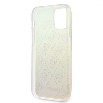 Guess GUHCP12L3D4GIRBL iPhone 12 Pro Max 6,7&quot; opálový/duhový pevný obal 4G kolekce 3D vzorů