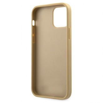 Guess GUHCP12LPUILGLG iPhone 12 Pro Max 6,7&quot; zlatý/zlatý pevný obal Iridescent Love Script Gold Logo