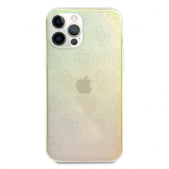 Guess GUHCP12M3D4GIRBL iPhone 12/12 Pro 6,1&quot; iridescentní/duhovkové pevné pouzdro 4G 3D Pattern Collection