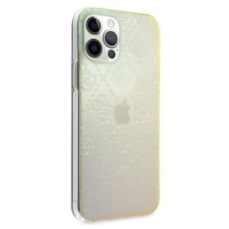 Guess GUHCP12M3D4GIRBL iPhone 12/12 Pro 6,1&quot; iridescentní/duhovkové pevné pouzdro 4G 3D Pattern Collection