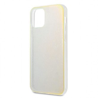 Guess GUHCP12M3D4GIRBL iPhone 12/12 Pro 6,1&quot; iridescentní/duhovkové pevné pouzdro 4G 3D Pattern Collection