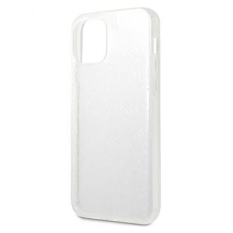 Guess GUHCP12M3D4GTR iPhone 12/12 Pro 6,1&quot; průhledné pevné pouzdro 4G 3D Pattern Collection