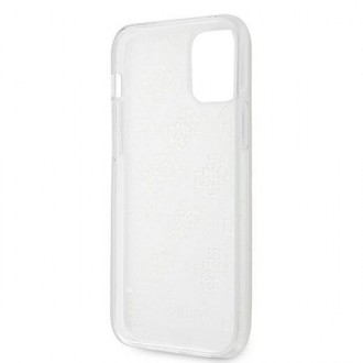Guess GUHCP12M3D4GTR iPhone 12/12 Pro 6,1&quot; průhledné pevné pouzdro 4G 3D Pattern Collection