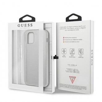Guess GUHCP12M3D4GTR iPhone 12/12 Pro 6,1&quot; průhledné pevné pouzdro 4G 3D Pattern Collection