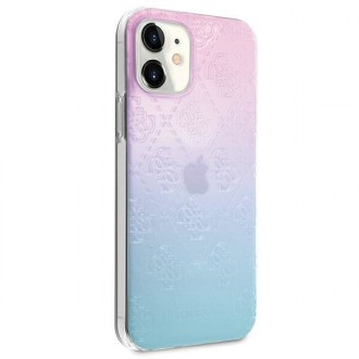 Guess GUHCP12S3D4GGBP iPhone 12 mini 5,4&quot; modro-růžový/modro-růžový pevný obal 4G 3D Pattern Collection