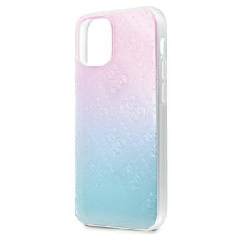 Guess GUHCP12S3D4GGBP iPhone 12 mini 5,4&quot; modro-růžový/modro-růžový pevný obal 4G 3D Pattern Collection