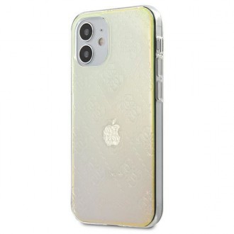 Guess GUHCP12S3D4GIRBL iPhone 12 mini 5,4&quot; duhové/opálové pevné pouzdro 4G 3D Pattern Collection