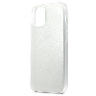Guess GUHCP12S3D4GTR iPhone 12 mini 5,4&quot; průhledné pevné pouzdro 4G 3D Pattern Collection