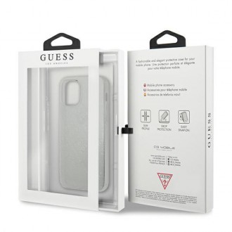 Guess GUHCP12S3D4GTR iPhone 12 mini 5,4&quot; průhledné pevné pouzdro 4G 3D Pattern Collection