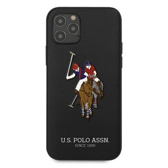 US Polo USHCP12LPUGFLBK iPhone 12 Pro Max 6,7" czarny/black Polo Embroidery Collection