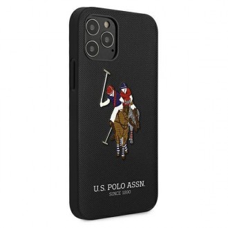 US Polo USHCP12LPUGFLBK iPhone 12 Pro Max 6,7" czarny/black Polo Embroidery Collection