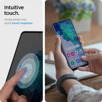 Tvrzené sklo Spigen GLASS FC GALAXY S20 FE ČERNÉ