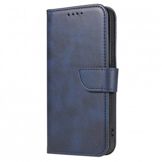 Magnet Case elegant bookcase type case with kickstand for iPhone 12 Pro Max blue