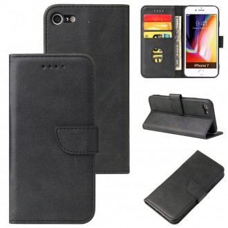 Magnet Case Elegant Case Cover Flip Cover iPhone SE 2022 / SE 2020 / iPhone 8 / iPhone 7 Black