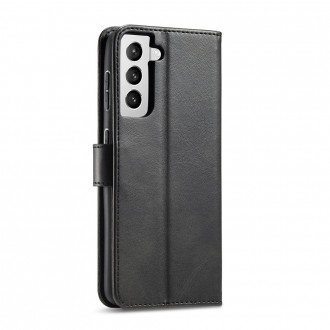 Magnet Case elegant bookcase type case with kickstand for Samsung Galaxy S21+ 5G (S21 Plus 5G) black