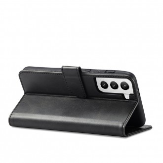 Magnet Case elegant bookcase type case with kickstand for Samsung Galaxy S21+ 5G (S21 Plus 5G) black