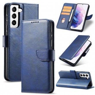 Magnet Case elegant bookcase type case with kickstand for Samsung Galaxy S21+ 5G (S21 Plus 5G) blue