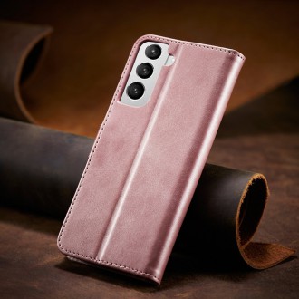 Magnet Case elegant bookcase type case with kickstand for Samsung Galaxy S21+ 5G (S21 Plus 5G) pink