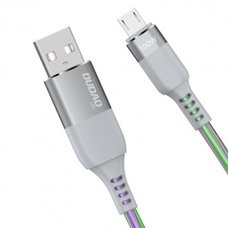 Dudao LED illuminated cable USB - micro USB 5 A 1 m gray (L9XM)