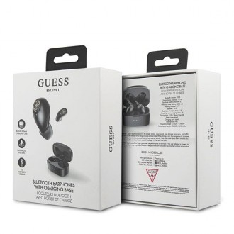 Bluetooth sluchátka Guess GUTWSJL4GBK TWS + černo/černá 4G dokovací stanice