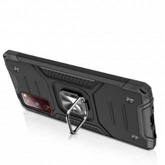 Wozinsky Ring Armor Case Kickstand Tough Rugged Cover for Samsung Galaxy S20 FE 5G black