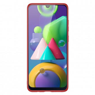 Dux Ducis Yolo elegant case made of soft TPU and PU leather for Samsung Galaxy M30s red