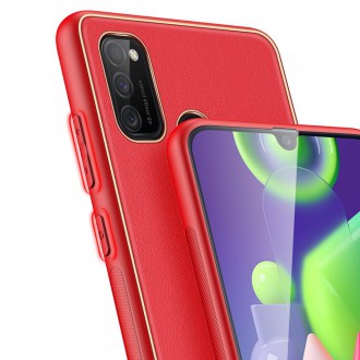 Dux Ducis Yolo elegant case made of soft TPU and PU leather for Samsung Galaxy M30s red