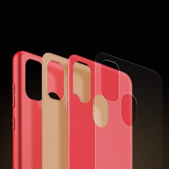 Dux Ducis Yolo elegant case made of soft TPU and PU leather for Samsung Galaxy M30s red