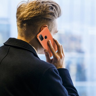 Dux Ducis Yolo elegant case made of soft TPU and PU leather for Samsung Galaxy M30s orange