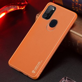 Dux Ducis Yolo elegant case made of soft TPU and PU leather for Samsung Galaxy M30s orange