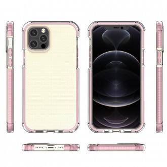 Spring Armor gel elastic armored case with colored frame for iPhone 12 Pro black